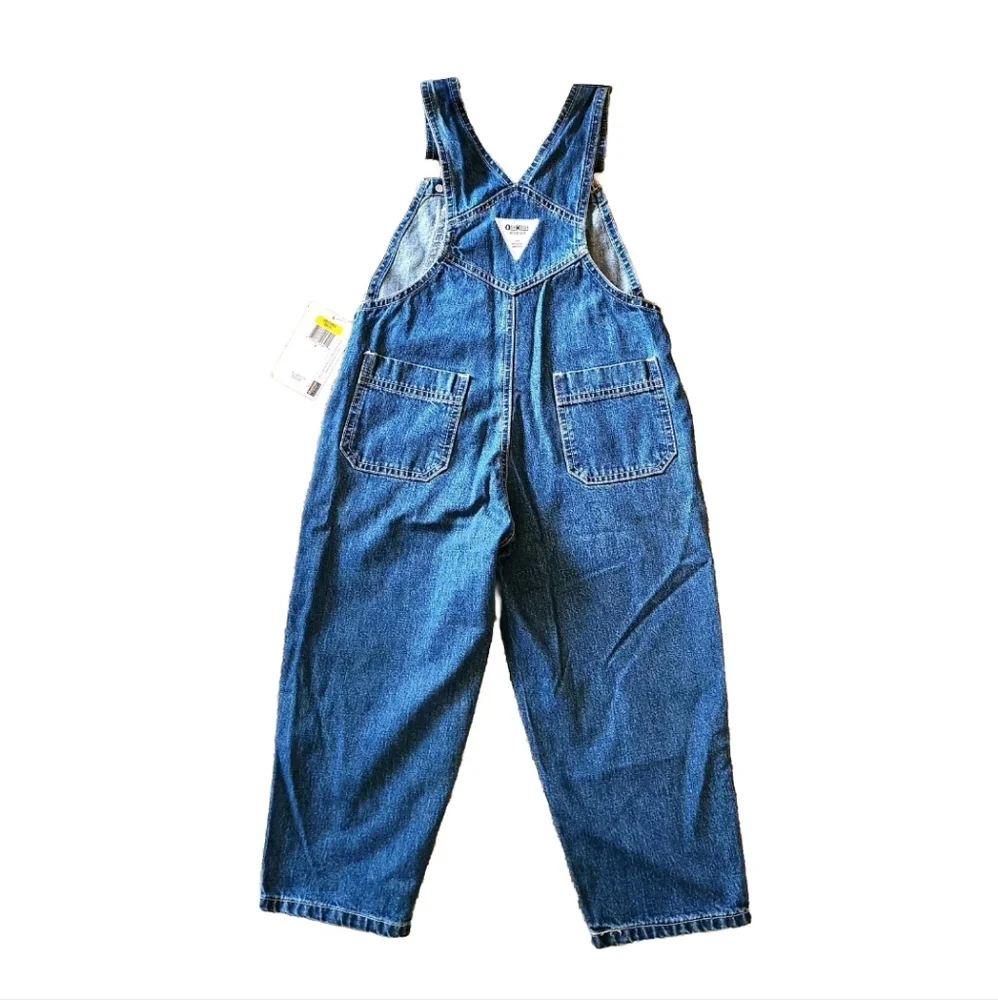 NWT 90s OshKosh B'gosh Overalls With Tide Partner Interior Tag Size 4 - Picture 8 of 8